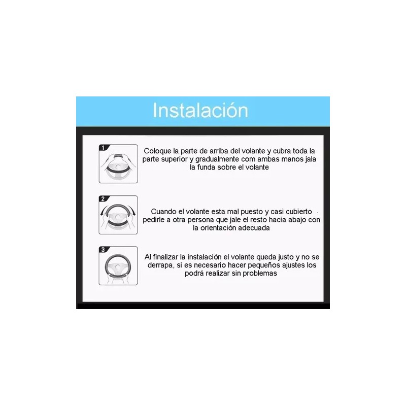 Funda Cubre Volante Deportivo Protector Antiderrapante Auto