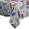 Xtremepads London Landmark Symbols Pattern Pattern - Square Linen Tablecloth,