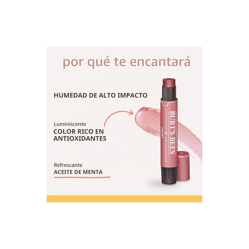 Burt's Bees Brillo Labial Hidratante - Lip Shimmer Peony