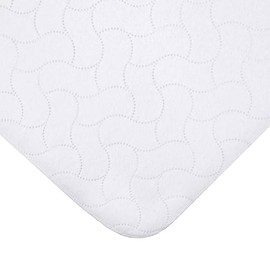 American Baby Company Waterproof Flat Reusable Multi-use Pad Protector, Quilt-Like Multi-use Protective Mattress Pad Cover for Babies, Adults and Pets, White, 18" x 27"