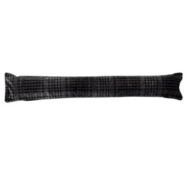 Classic Home Store Silver/Grey Check Draught Excluder Fabric Extra Long Door Draft Stopper (4ft)