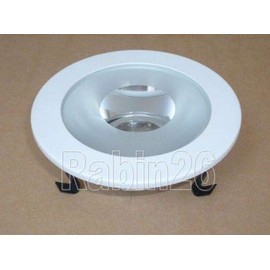 4" Recessed Can Light 12V MR16 Shower Trim Frosted Clear Stop Lens White Ring Reflector