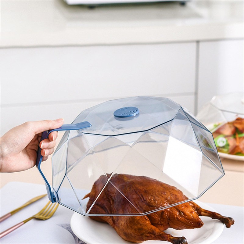 Geometric Microwave Splatter Cover Food Plate Lid with Steam Vents