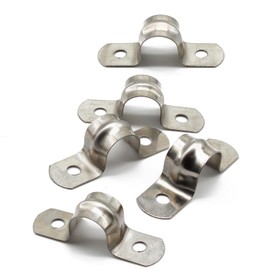 Lamvbls 50 PCS M14 0.55 inch Two Hole U Tube Strap Clamp, Stainless Steel U Clamp bracket Pipe Clamp