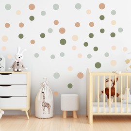 Wall Stickers Decor for Kids Room Colorful Dots Simple and Cute DIY Wall Decals for Girls Room Boys Room Decor 3 Sheets