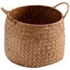 Kichvoe Rattan Storage Boxes With Handles - Cane Seagrass Plant