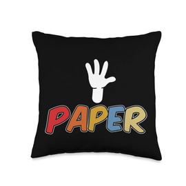 Funny Paper Rock Scissors Rock Is Boring Origami Lovers Throw Pillow