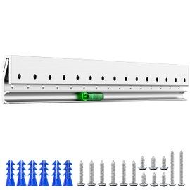 Heavy Duty Cabinet and Headboard Hanging Bracket 120 lbs- French Cleat Hanger - Wall Mount Hanger with Hardware for Shelf, Heavy Mirror,White Board,Ledges,Picture Frames - 17.7" 1 Pack