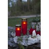LED Grave Light Timer Red Height 12 cm