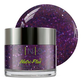 SNS Nail Dip Powder, Gelous Color Dipping Powder - St. Moritz (Purple, Violet, Glitter) - Long-Lasting Dip Nail Color Lasts 14 Days – Low-Odor & No UV Lamp Required - 1 oz