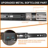 18 inch Drawer Slides 6 Pairs (12pcs) Soft Close 3