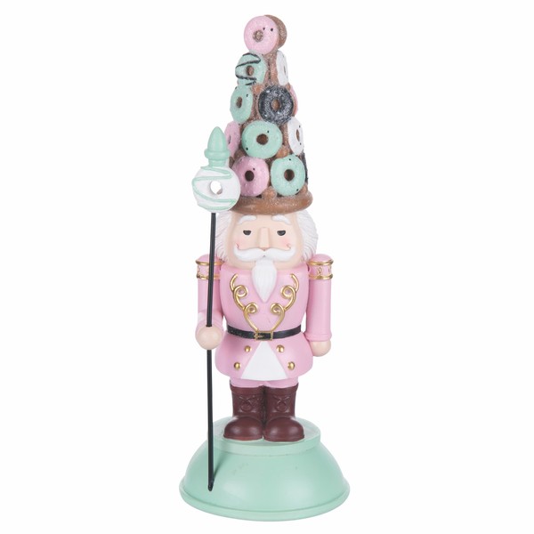 Villa d'Este Home Tivoli Sweet Christmas Polyresin Nutcracker Soldier Donuts