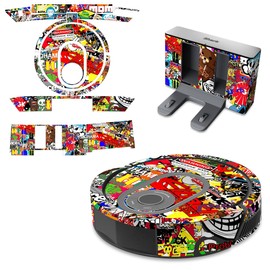 Protective Graphic Kit Vinyl Decal Skin Compatible with Shark AI Robot Vacuum RV2001 + Charger - Bomb