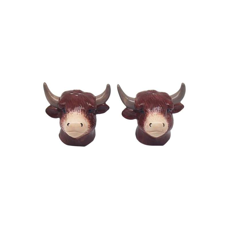 The Leonardo Collection Highland Cow Salt and Pepper Shakers |