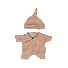 Miniland - Clothes for 21 cm Doll, Clothing Accessory for Dolls, Pajamas with Hat (Brown)