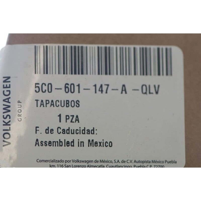 Genuine OEM VW Single Hubcap Jetta-Sedan 2011-2014, Cover Fits 16-Inch