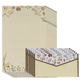 Stationery Paper Envelopes Set Lined 60 Letter Writing Papers and 30 Envelopes Set Flower Printed Letter Writing Paper Stationary A5 for Christmas New Year Birthday Wedding Invitation Gifts Card