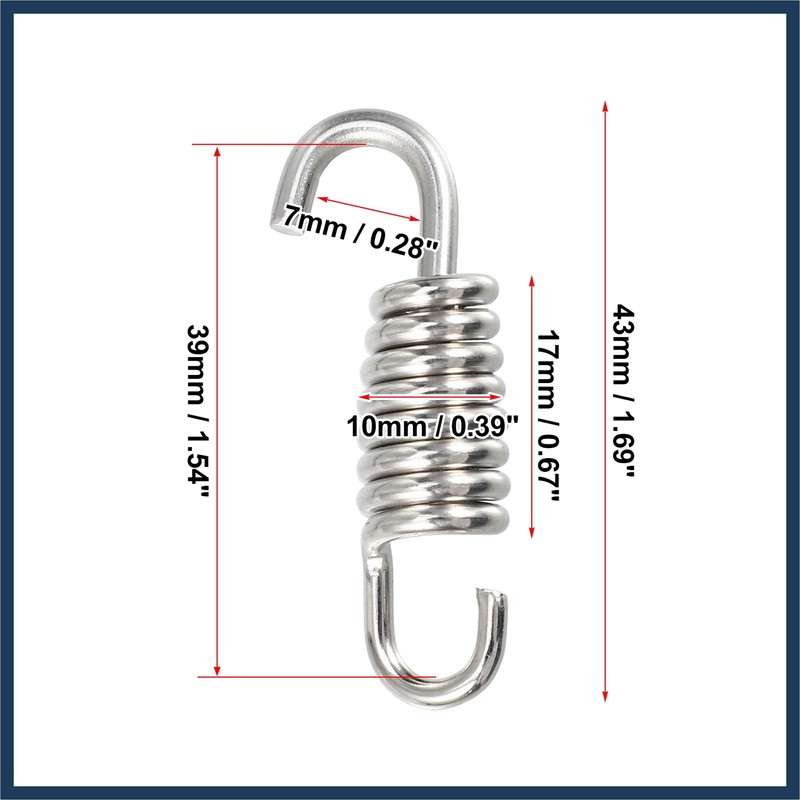 INFINAUTO 2 Pcs Universal Exhaust Pipe Spring for Motorcycles 43mm