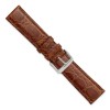 Unbranded DeBeer 14mm Havana Genuine Crocodile Silver-tone Buckle Watch Band