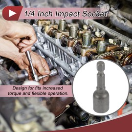 HEROFFIX 1 Pc Impact Socket Durable Hardware Tool 48mm Silver Tone CR-V 6 Point 9mm for Car Motorcycle Dirtbike Repair