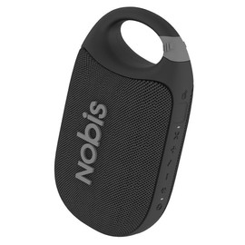 NOBIS Clip N1 Portable Mini Bluetooth Speaker, Big Audio and Powerful Bass, Integrated Carabiner, IP68 Waterproof and Dustproof, Suitable for Outdoors, 24-Hour Playback Time - Color: Black