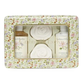 Crabtree & Evelyn 4 Piece Gift Set Tin (4-piece Set, Summer Hill)