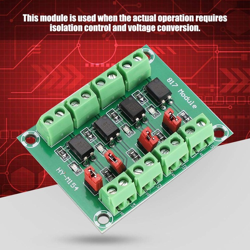 Zopsc 3.3V/5V to 3.6V/24V 4 Channel Voltage Converter Optocoupler Isolated