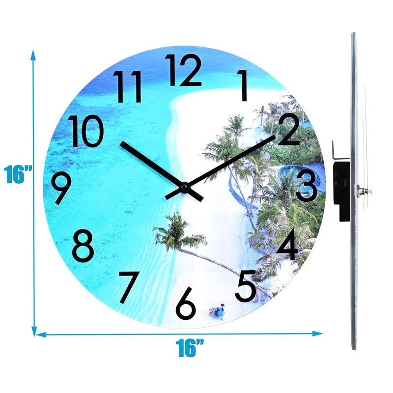 Crosstime 16 Inch Waterproof Large Outdoor Clock – Rustproof Weather