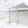 Star Moonstone Earrings for Women 925 Sterling Silver Star Moonstone