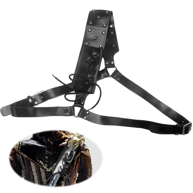 Medieval Leather Back Sword Frog Adjustable Sword Holster Renaissance Sword