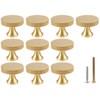 RZDEAL 1.18 Inch Round Gold Knobs for Dresser Knurled Drawer