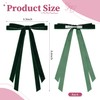 2PCS Velvet Hair Bows Ribbon Hair Clip Green Ponytail Holder