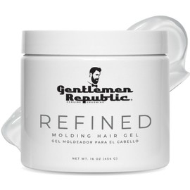 Gentleman Republic Refined Hair Gel - Shine and Hold Formula - Alcohol Free Never Strips, 454g, 1 Piece / 젠틀맨 리퍼블릭 리파인드 헤어 젤 - 샤인 앤 홀드 포뮬러 - 알코올 프리 절대 벗겨지지 않음, 454g, 1개