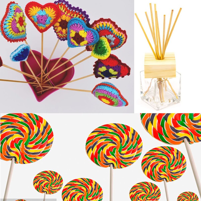 VQRTKS Wood Dowel Rods, Wooden Dowels 50 Pcs Craft Sticks