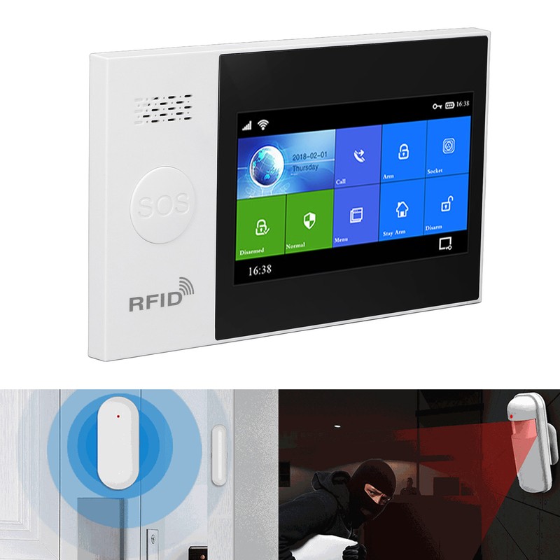 WiFi Home Alarm System High Decibel Voice Prompt Infrared Sensing