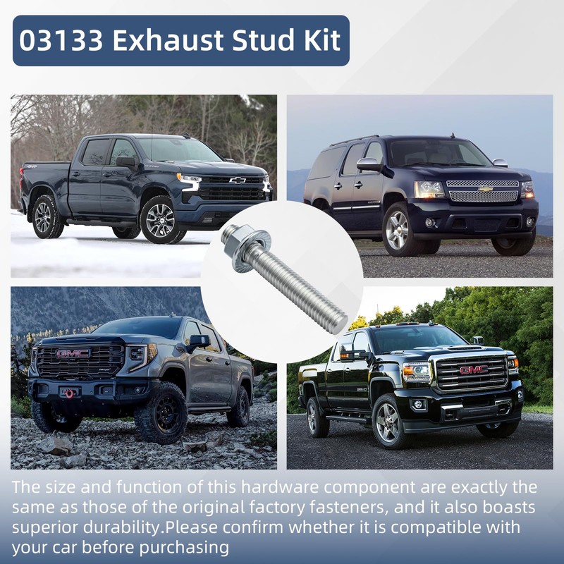 03133 Exhaust Manifold Bolts Stud Kit – M10-1.5 X 62mm