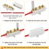 Butt Connectors, Pack of 6 Cable Connectors, Clamp Block, Brass
