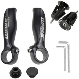 CYSKY 1 Pair of Bicycle Handlebar End Plugs 22.2 mm and Bicycle Handlebar End Plugs, Suitable for MTB, BMX, Mountain Bike, Road Bike Parts (Black)