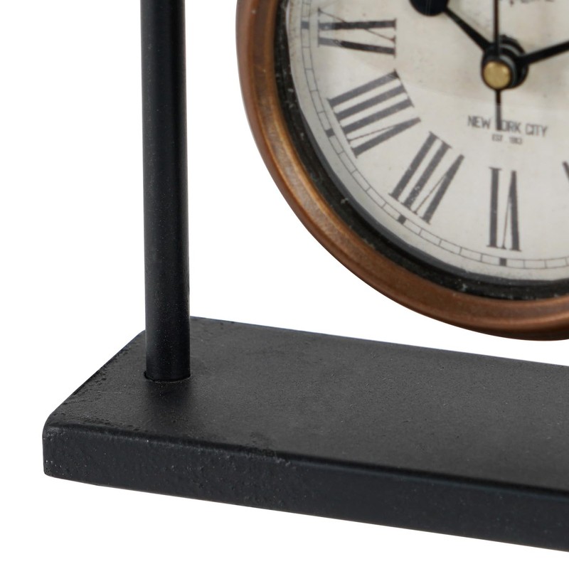 NIKKY HOME Small Retro Desk Clock, Silent Non-Ticking Classic Battery