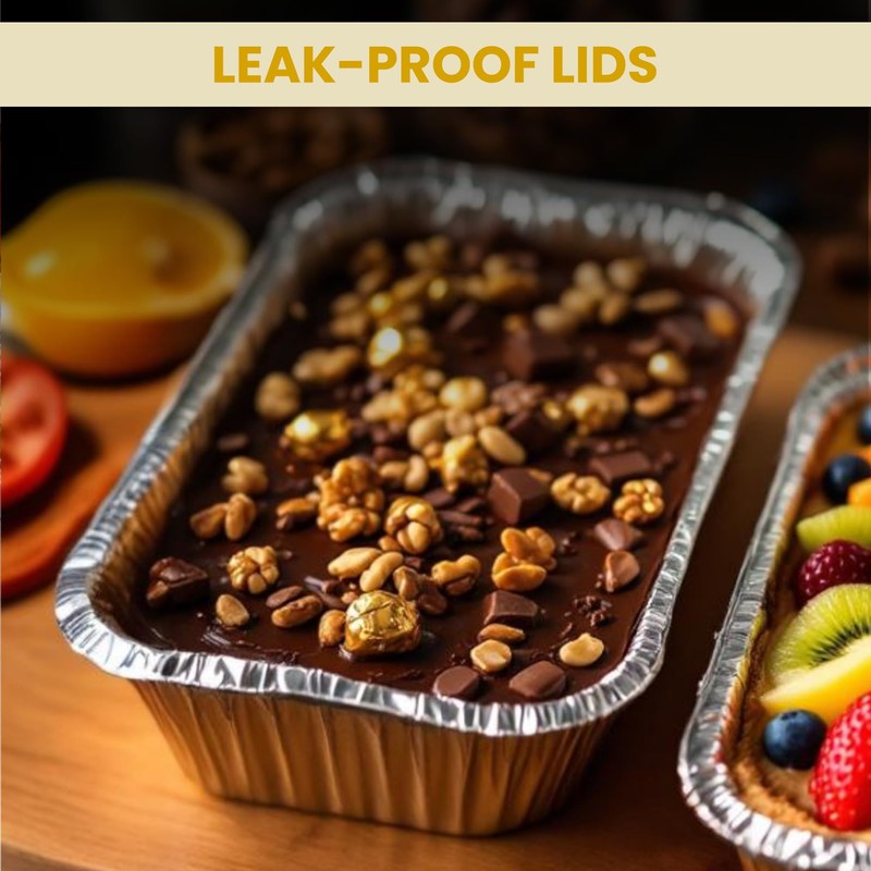Superior Foil Containers with Lids – 1.5 Litre Sturdy Deep