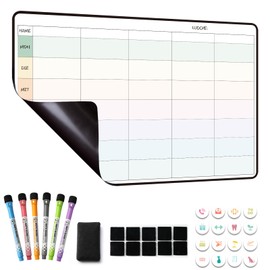 MCCORL Magnetic Weekly Planner, Wipe-Clean, Family Planner, Magnetic Board for Fridge, Perfect as Household Planner, Cleaning Planner, Task Planner, Food Planner or To Do List 42 x 28 cm in German