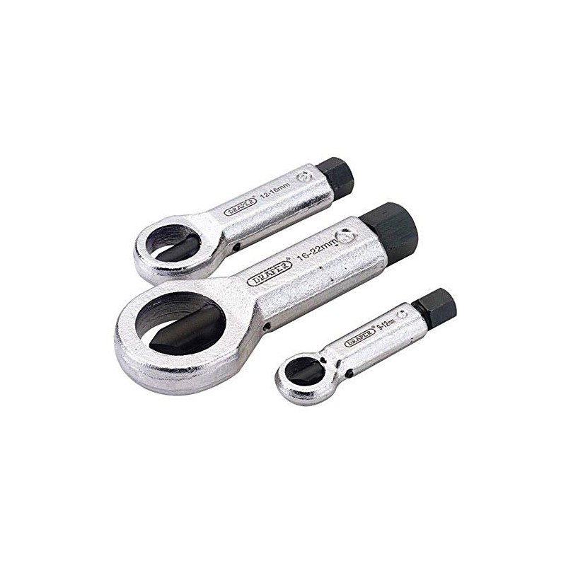 Draper 55108 Nut Splitter, 9mm-22mm Capacity, 3 Pieces , Blue