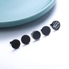 YADOCA Black Round Stud Earrings Set for Men Women 316L