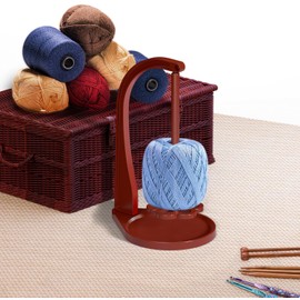LPHGFZA - Soporte magnético para hilo de péndulo para ganchillo, regalo de ganchillo para amantes de tejer, organizador de almacenamiento de hilo de ganchillo, color café