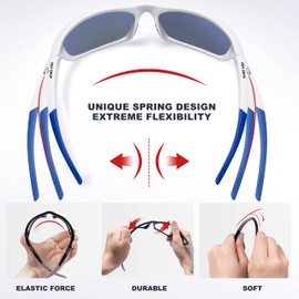 Rivbos Polarised Sports Sunglasses, Driving Shades For Men TR90, Unbreakable Frame RB831