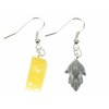 Mouse And Cheese Earrings Mice Nibble Earrings Cheese Piece Of