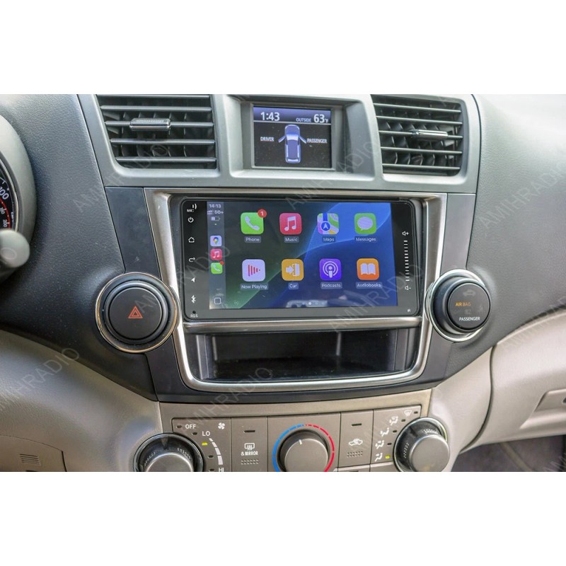 For 2008-2013 Toyota Highlander Android Navi CarPlay Car Stereo Radio