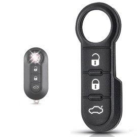 RemoteOverstock Remote Key Fob (Buttons Repair KIT) for Shell Case fits 2009-2021 for Fiat Dodge 500 500L 500X Ram Promaster Flip Key- FCC ID: LTQF12AM433TX, 2AOKM-FT1 IC: 24223-FT1 – 3 Buttons