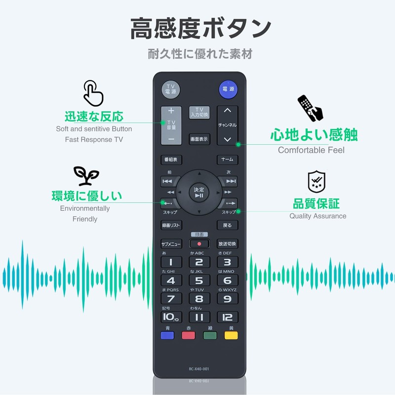 Tuner Remote Control RC-X40-001 for I-O DATA Terrestrial BS 110