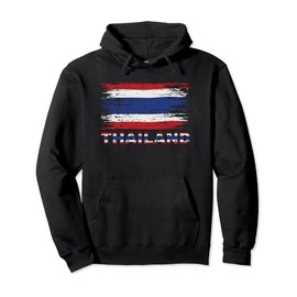 Proud Thai National Heritage Patriotic Thailand Flag Pullover Hoodie